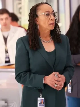 Sharon Goodwin Chicago Med Green Blazer Front View