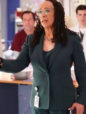 Sharon Goodwin Chicago Med Green Blazer View Look