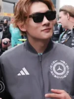 Close-up of the fabric on the Su Yiming Chinese F1 Grand Prix Jacket.