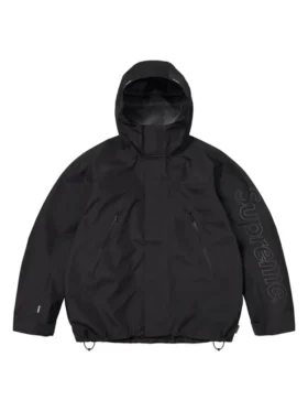 Front view of the Supreme Ghostface Shell Black Jacket.