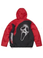 Back view of the Supreme Ghostface Shell Red Jacket.