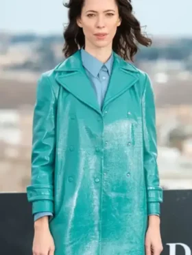 Front view of the classic The Beauty Photocall Blue Coat.