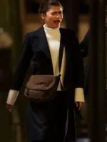 Front view of the classic The Drama Zendaya Black Coat.