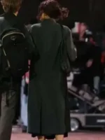 Back view of the vibrant The Drama Zendaya Cotton Coat.