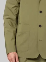 Close-up of the fabric on The Drama Zendaya Green Cotton Jacket.