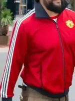 United Jason Momoa Red Track Jacket Closure View