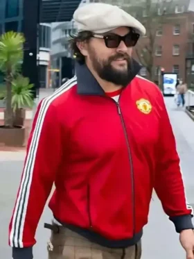 United Jason Momoa Red Track Jacket Side Look View