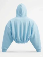 Back view of the vibrant Unlucky Cloud Blue Hoodie.