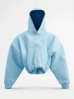 Front view of the stylish Unlucky Cloud Blue Hoodie.