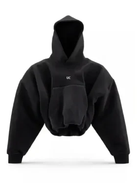 Front view of the classic Black Unlucky Cloud Hoodie.