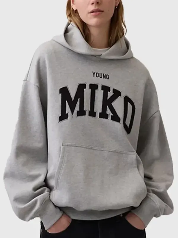 Young Miko Gap Hoodie Front View Front view of the classic Young Miko Gap Hoodie.