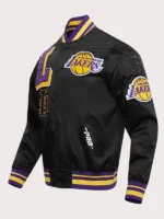 Mens Pro Standard NBA Los Angeles Lakers Black Satin Jacket