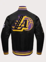 Mens Pro Standard NBA Los Angeles Lakers Mashup Rib Satin Jacket back view