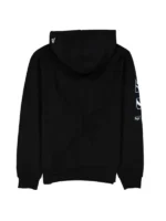 Utah Mammoth Logo Printed Black Hoodie Sleeve Detail