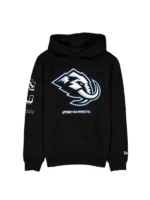 Utah Mammoth Logo Printed Black Hoodie Full Profile
