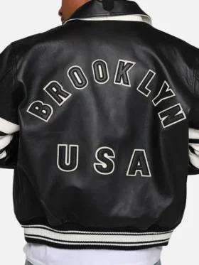 AVIREX Brooklyn Jacket back view showing rear design, balanced shape, and smooth outer finish