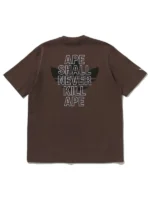 Rear profile of the Adidas Bape Head Tee showcasing its smooth back panel and tidy stitching.