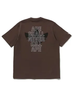 Rear profile of the Adidas Bape Head Tee showcasing its smooth back panel and tidy stitching.