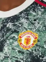 Full view of the Adidas x Stone Roses OG Icon T-Shirt in its multicolor glory.