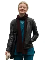 Amelia Eve Insidious Out of the Further Leather Jacket front view showing full silhouette and finish