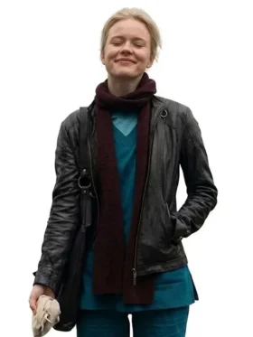 Amelia Eve Insidious Out of the Further Leather Jacket front view showing full silhouette and finish