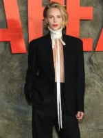 Apex Premiere Charlize Theron Black Blazer view look showing full shape and polished formal style