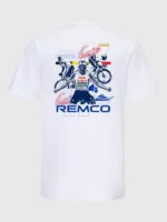 Clean back profile of the Bull BORA Hansgrohe Remco White T-Shirt.