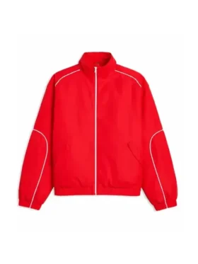 Direct front profile of the Charles Leclerc Racing Jacket.