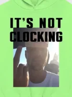 Lifestyle perspective of the Coachella Its Not Clocking To You Hoodie.