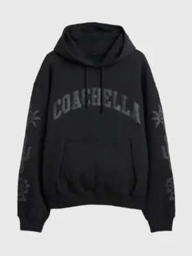 Front view of the stylish Coachella Oversized Hoodie Pullover.