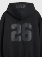Close view of the front of the Coachella Oversized Hoodie Pullover.