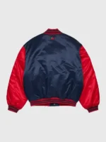 Back view of the iconic Denim Tears Baseball Varsity Jacket.