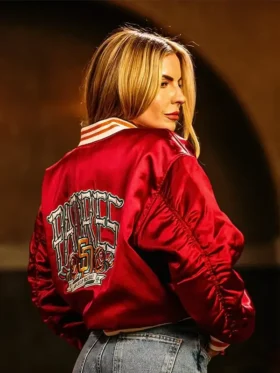 Clean rear perspective of the Diego Padres x Petco Park Satin Jacket.