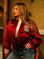 Direct front profile of the Diego Padres x Petco Park Satin Jacket.