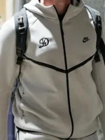 Direct front view of the Dodgers 2026 Tech Fleece Jacket.