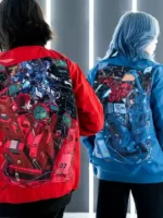 The bold Dogfight Sengoku Edition Jacket in a blue and red colorway.