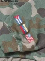 Technical view of the Gap Katseye Daniela Hoodie in a soft knit.