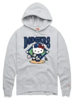 Direct front look at the Hello Kitty x Los Angeles Dodgers Hoodie.