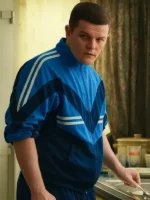 I Swear 2026 Robert Aramayo Track Jacket side view showing profile fit and smooth track style