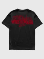 Clean rear view of the IShowSpeed x WrestleMania Black T-Shirt.