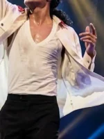 Jaafar Jackson Michael White Jacket Close-Up View