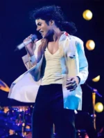 Jaafar Jackson Michael White Jacket Front View