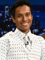 Jaafar Jackson Tonight Show White Vest Close-Up View
