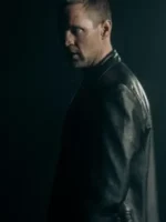Jo Nesbo's Detective Hole Tobias Santelmann Black Jacket side view showing sleeve and profile