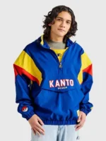 Front profile of the Kanto Starter Pullover Jacket And Pokémon Starter Pullover Jacket