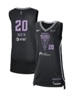 Lifestyle perspective of the Kate Martin Golden State Valkyries Victory Badge Jersey.