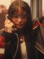 Kehlani Out The Window Leather Jacket collar look showing neckline structure and collar detail