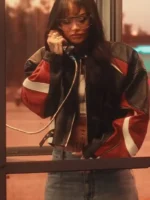 Kehlani Out The Window Leather Jacket front view showing full silhouette and clean leather finish