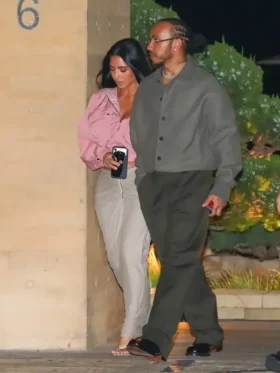 Kim Kardashian Style Pink Statement Jacket view look showing full shape and bold pink style