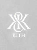 Detailed design view of the Kith New Balance Grey Reflective Jacket.